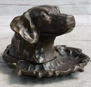 Labrador Retriever Puppy Incense Burner Bronze Metal Sculpture