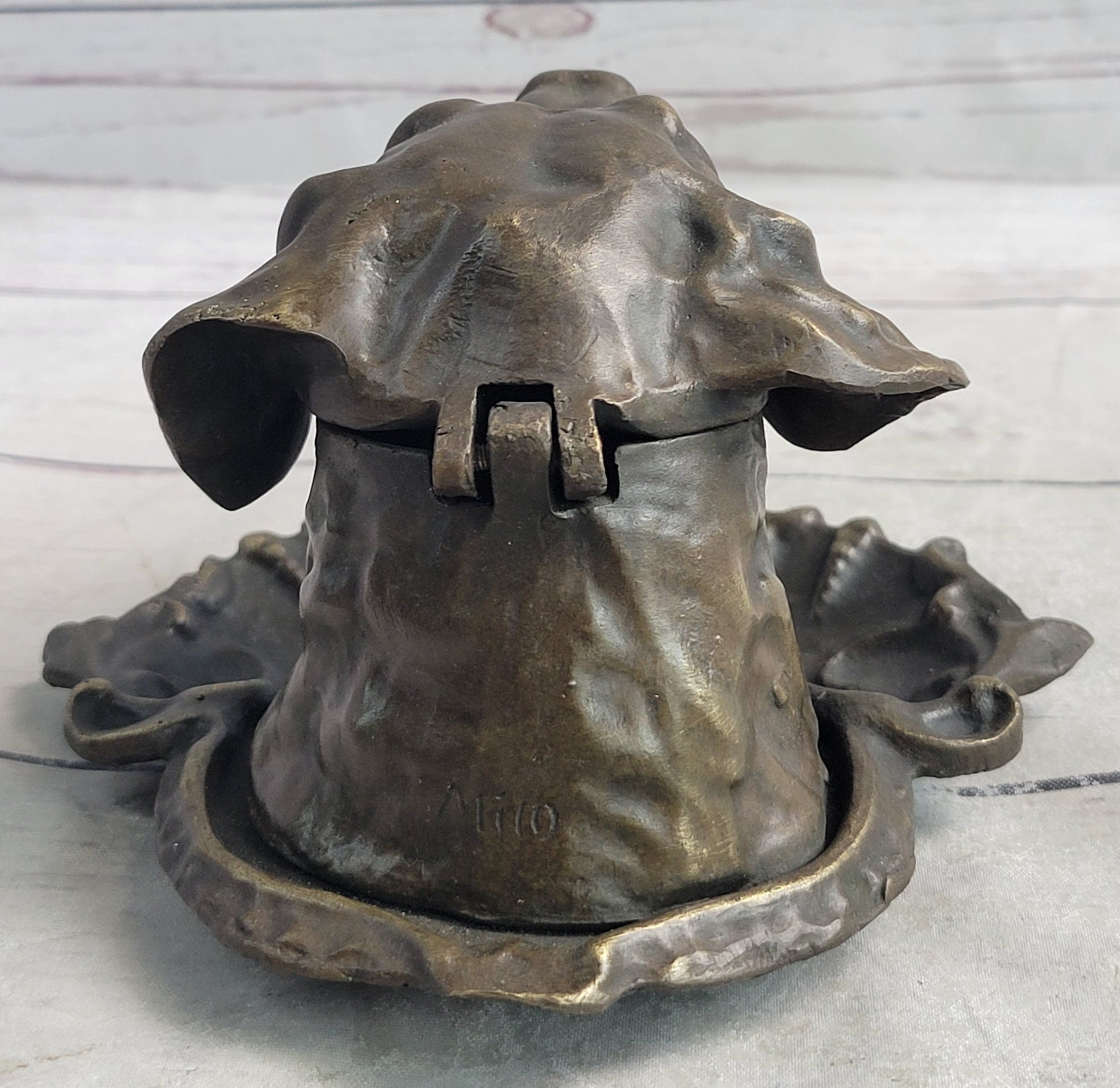 Labrador Retriever Puppy Incense Burner Bronze Metal Sculpture