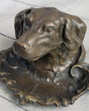 Labrador Retriever Puppy Incense Burner Bronze Metal Sculpture