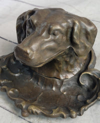 Labrador Retriever Puppy Incense Burner Bronze Metal Sculpture