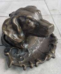 Labrador Retriever Puppy Incense Burner Bronze Metal Sculpture