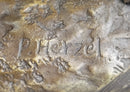 Lion Tiger & Cub Bronze Sculpture Wildlife Art