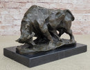 Large Abstract Modern Art Charging Bull Bronze Sculpture