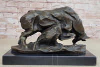 Large Abstract Modern Art Charging Bull Bronze Sculpture