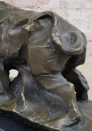 Large Abstract Modern Art Charging Bull Bronze Sculpture