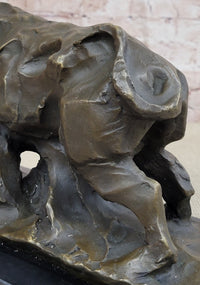 Large Abstract Modern Art Charging Bull Bronze Sculpture
