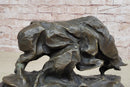 Large Abstract Modern Art Charging Bull Bronze Sculpture