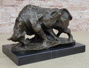 Large Abstract Modern Art Charging Bull Bronze Sculpture