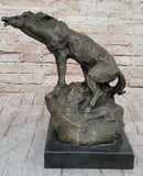 Abstract Crude Impressionist Horse Bronze Sculpture Signed