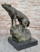 Abstract Crude Impressionist Horse Bronze Sculpture Signed