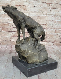 Abstract Crude Impressionist Horse Bronze Sculpture Signed