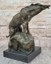 Abstract Crude Impressionist Horse Bronze Sculpture Signed