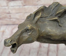 Abstract Crude Impressionist Horse Bronze Sculpture Signed