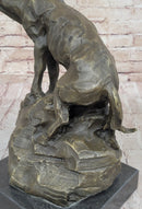 Abstract Crude Impressionist Horse Bronze Sculpture Signed