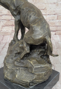 Abstract Crude Impressionist Horse Bronze Sculpture Signed