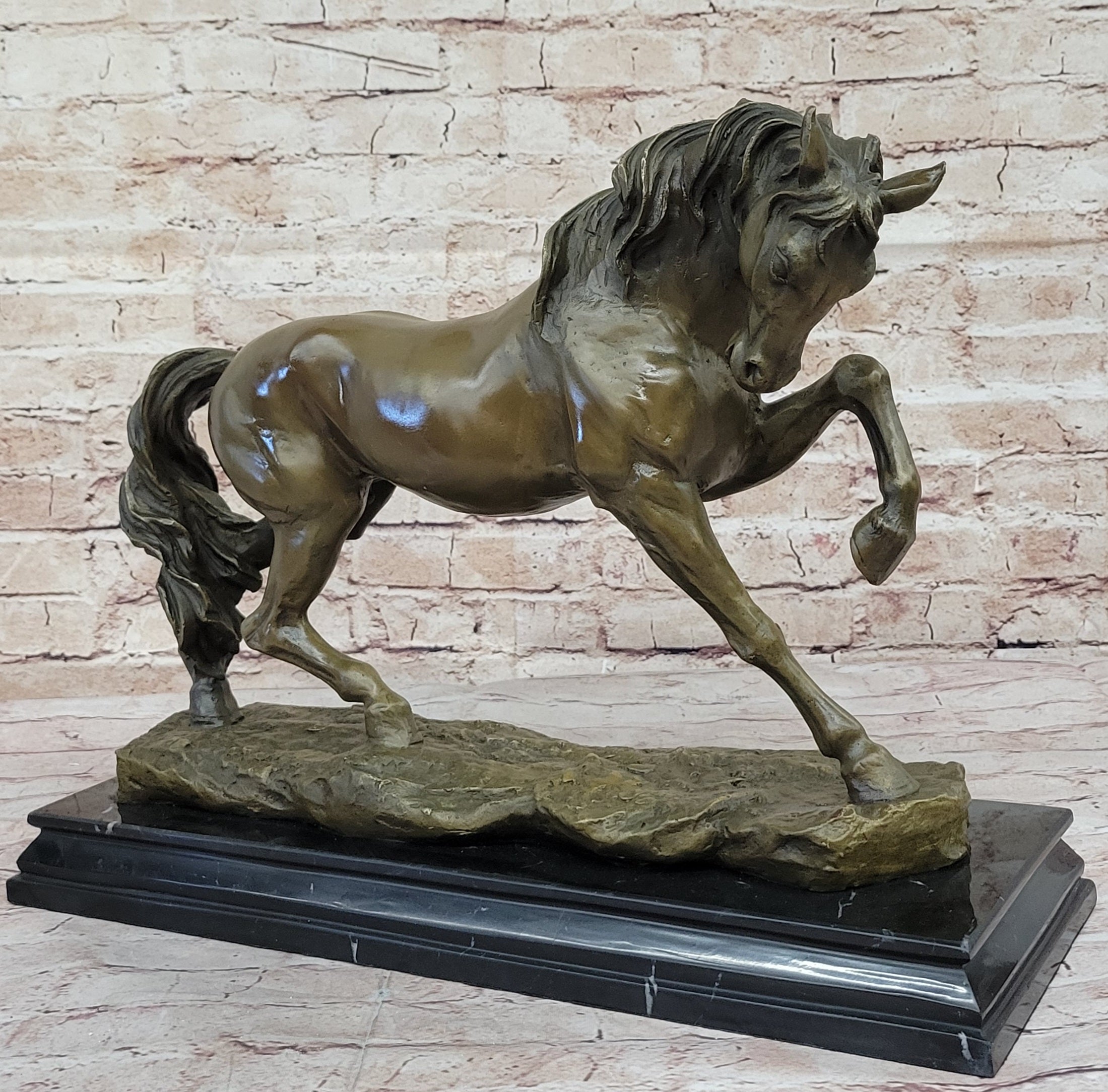 Thoroughbred Horse Dressage Stallion Mare Bronze Sculpture