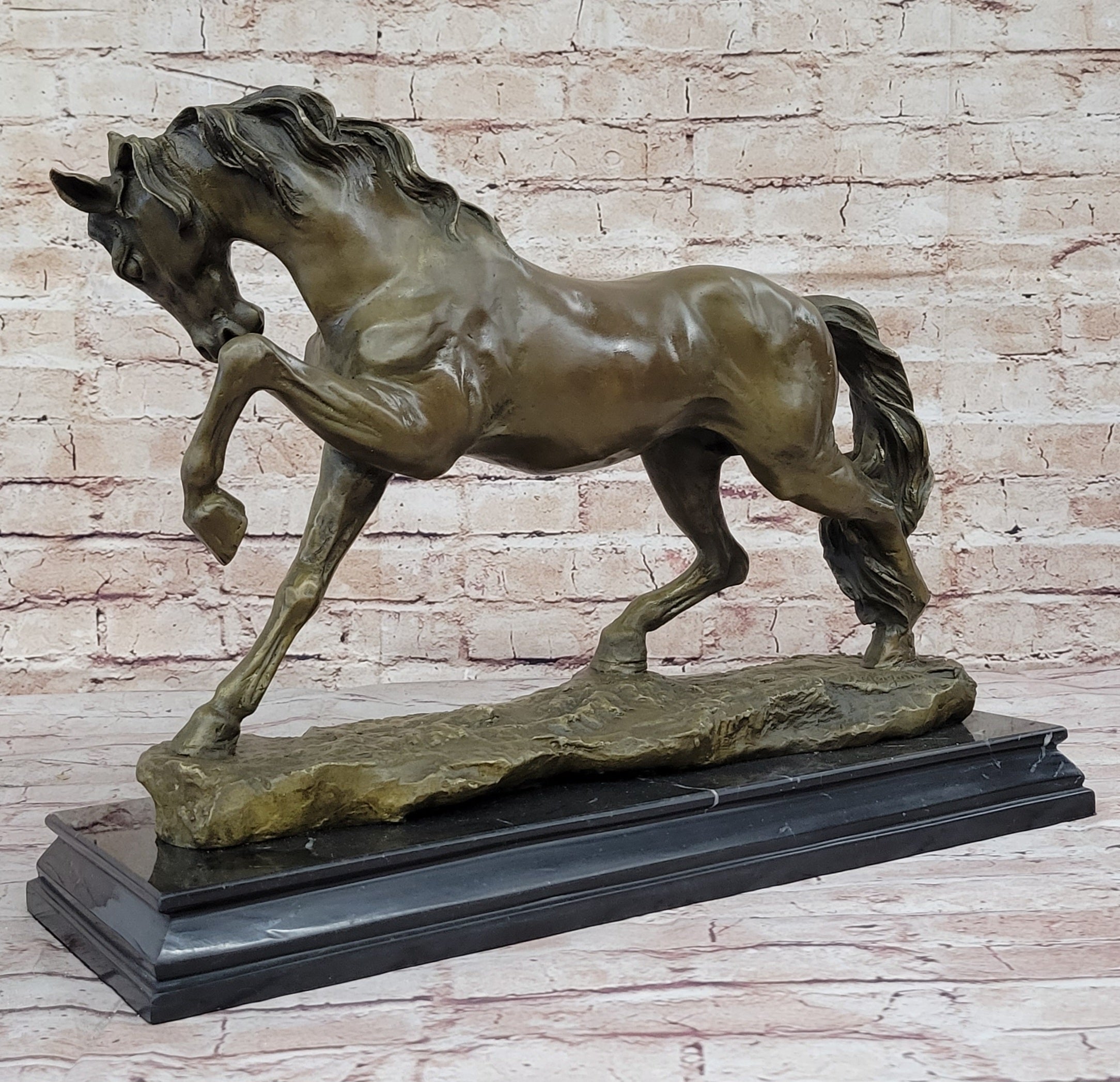 Thoroughbred Horse Dressage Stallion Mare Bronze Sculpture
