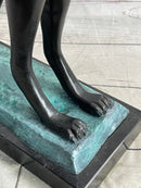 Cat Holding Tray Business Card Holder Bronze Sculpture