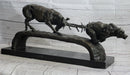 Elk Reindeer Caribou vs. Bear Bronze Sculpture Original Art