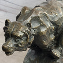 Elk Reindeer Caribou vs. Bear Bronze Sculpture Original Art