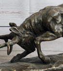 Elk Reindeer Caribou vs. Bear Bronze Sculpture Original Art