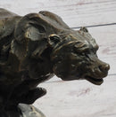 Elk Reindeer Caribou vs. Bear Bronze Sculpture Original Art