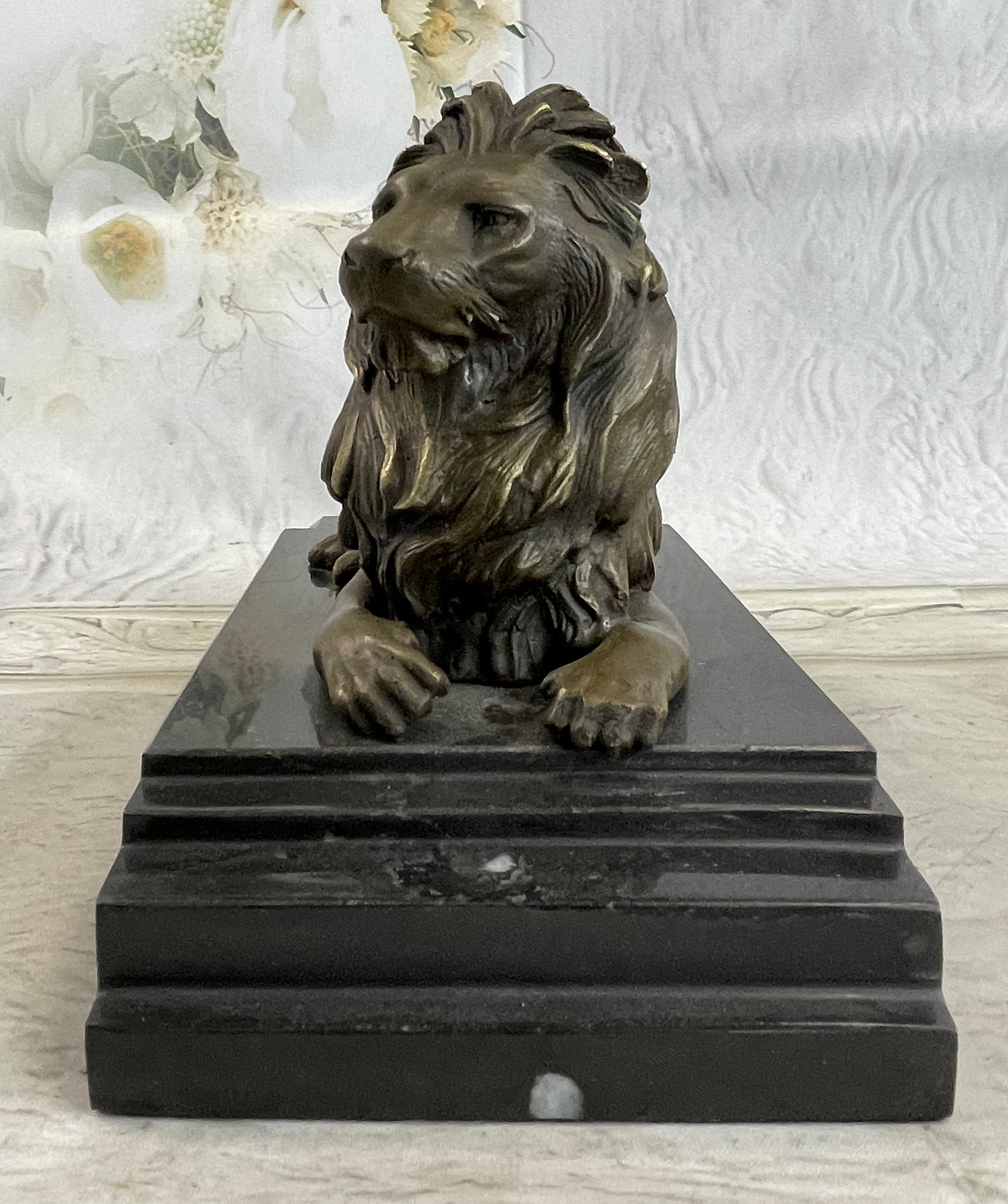 Barye African Lioness Lion Wild Life Animal Bronze Sculpture