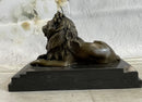 Barye African Lioness Lion Wild Life Animal Bronze Sculpture
