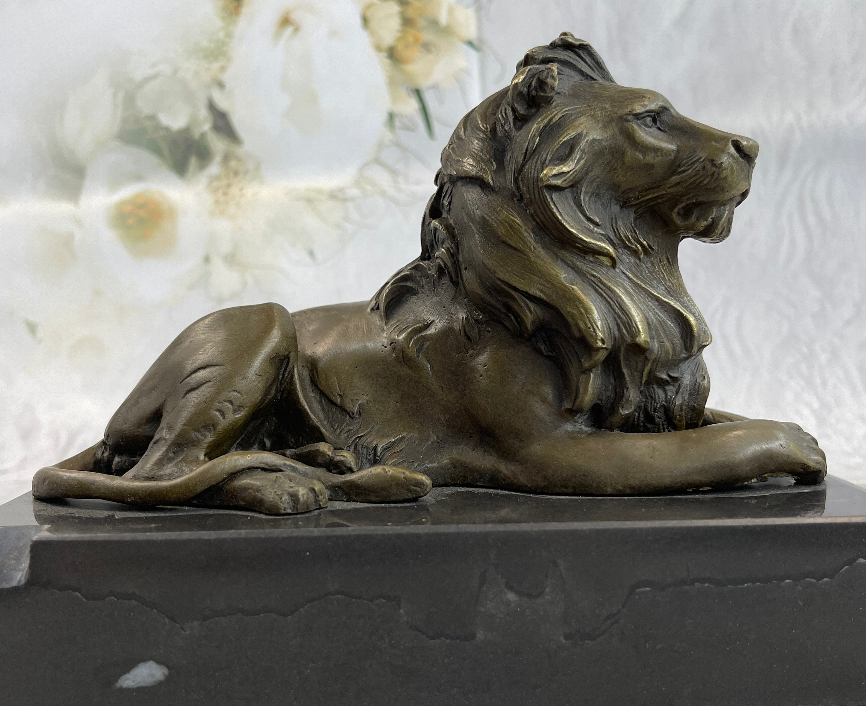 Barye African Lioness Lion Wild Life Animal Bronze Sculpture