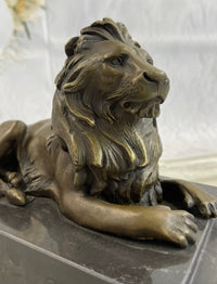 Barye African Lioness Lion Wild Life Animal Bronze Sculpture