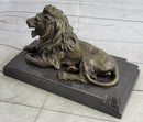 Antoine Barye Recumbent Guardian Lion Bronze Sculpture