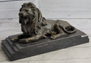 Antoine Barye Recumbent Guardian Lion Bronze Sculpture