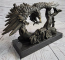 Milo Large American Bad Eagle Landing Bronze Sculpture