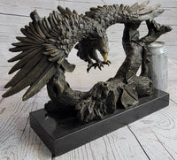Milo Large American Bad Eagle Landing Bronze Sculpture
