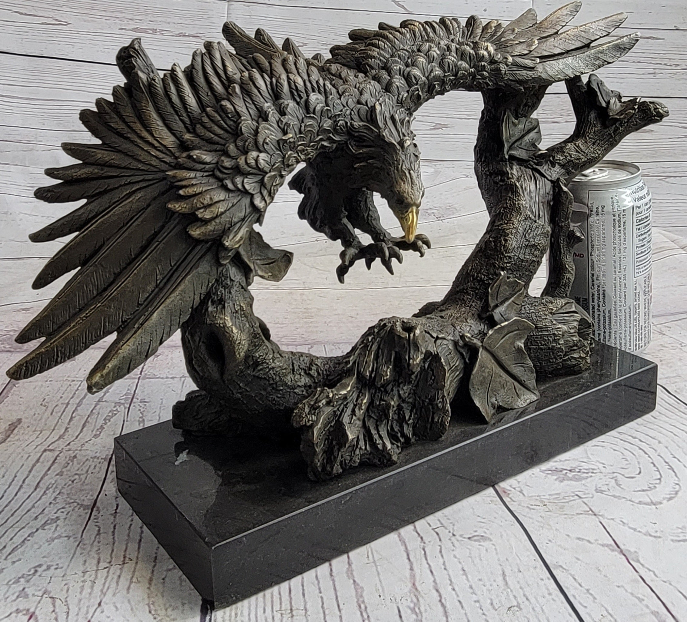 Milo Large American Bad Eagle Landing Bronze Sculpture