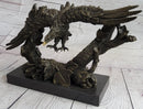 Milo Large American Bad Eagle Landing Bronze Sculpture