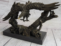 Milo Large American Bad Eagle Landing Bronze Sculpture
