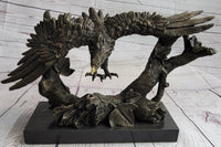 Milo Large American Bad Eagle Landing Bronze Sculpture