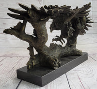 Milo Large American Bad Eagle Landing Bronze Sculpture