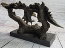 Milo Large American Bad Eagle Landing Bronze Sculpture