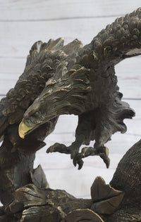 Milo Large American Bad Eagle Landing Bronze Sculpture