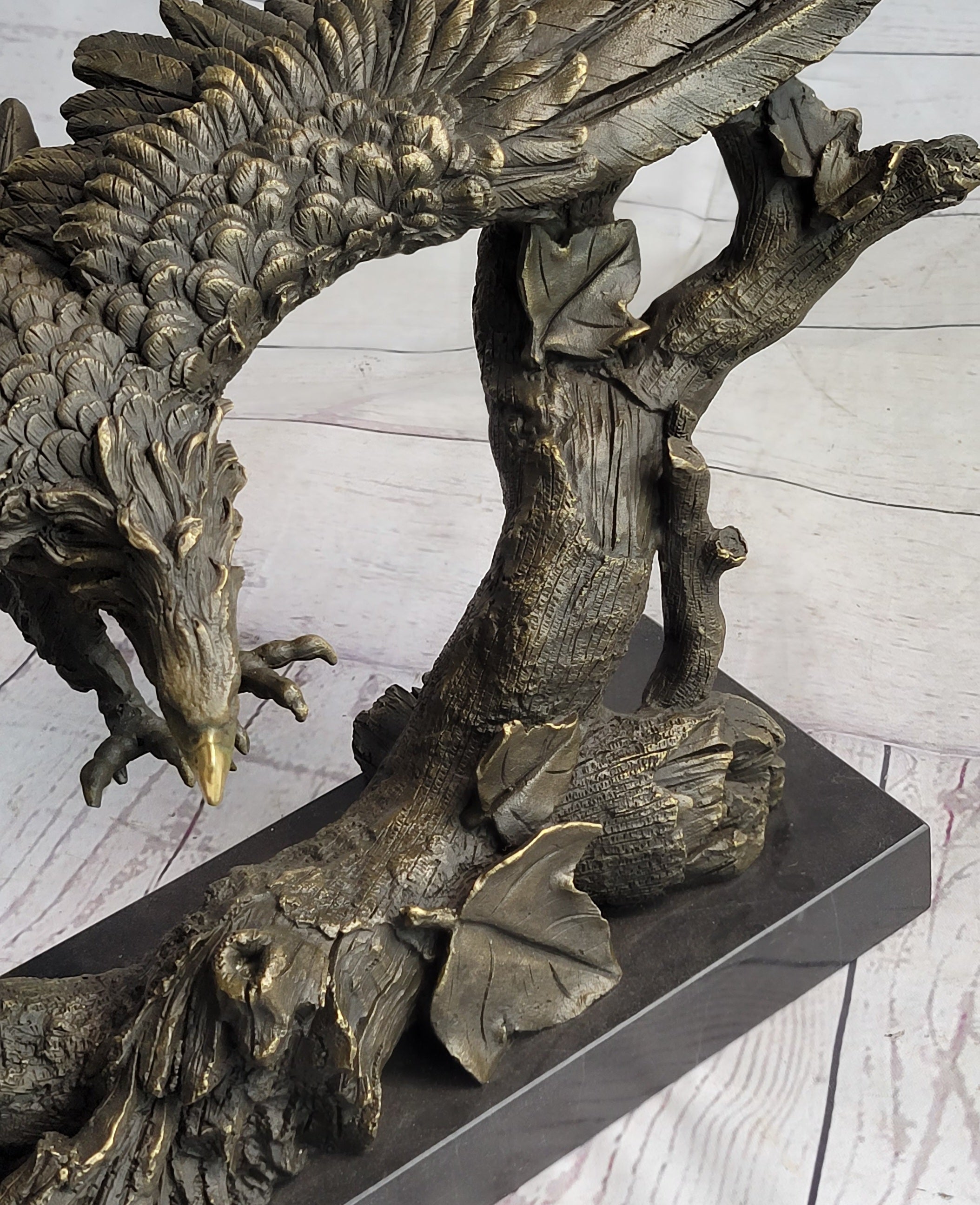 Milo Large American Bad Eagle Landing Bronze Sculpture