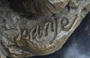 Bronze Elephant and Calf Sculpture on Marble Base by Barye