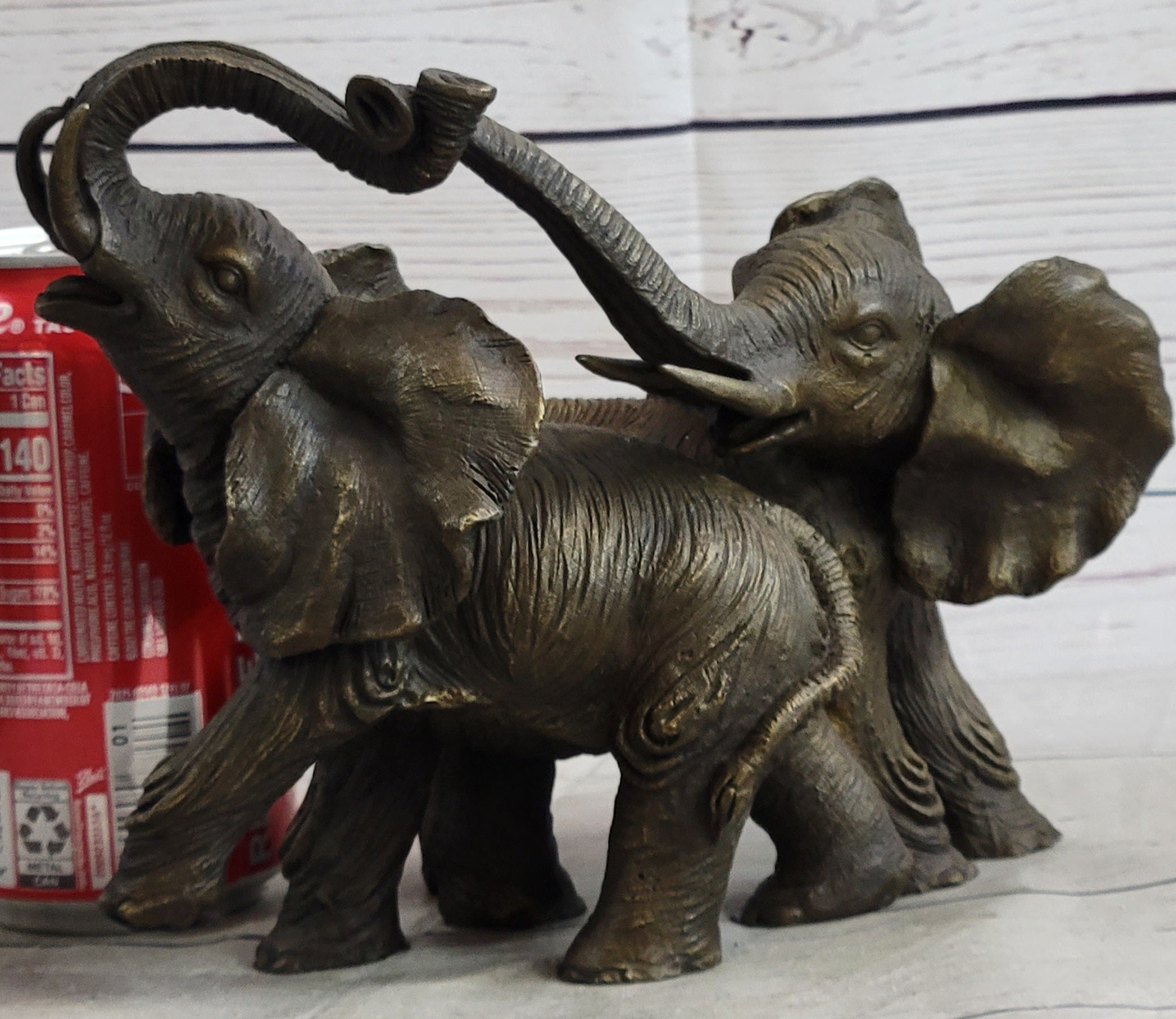 Baby Elephants Playing Hot Cast Bronze Metal Sculpture