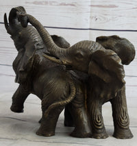 Baby Elephants Playing Hot Cast Bronze Metal Sculpture