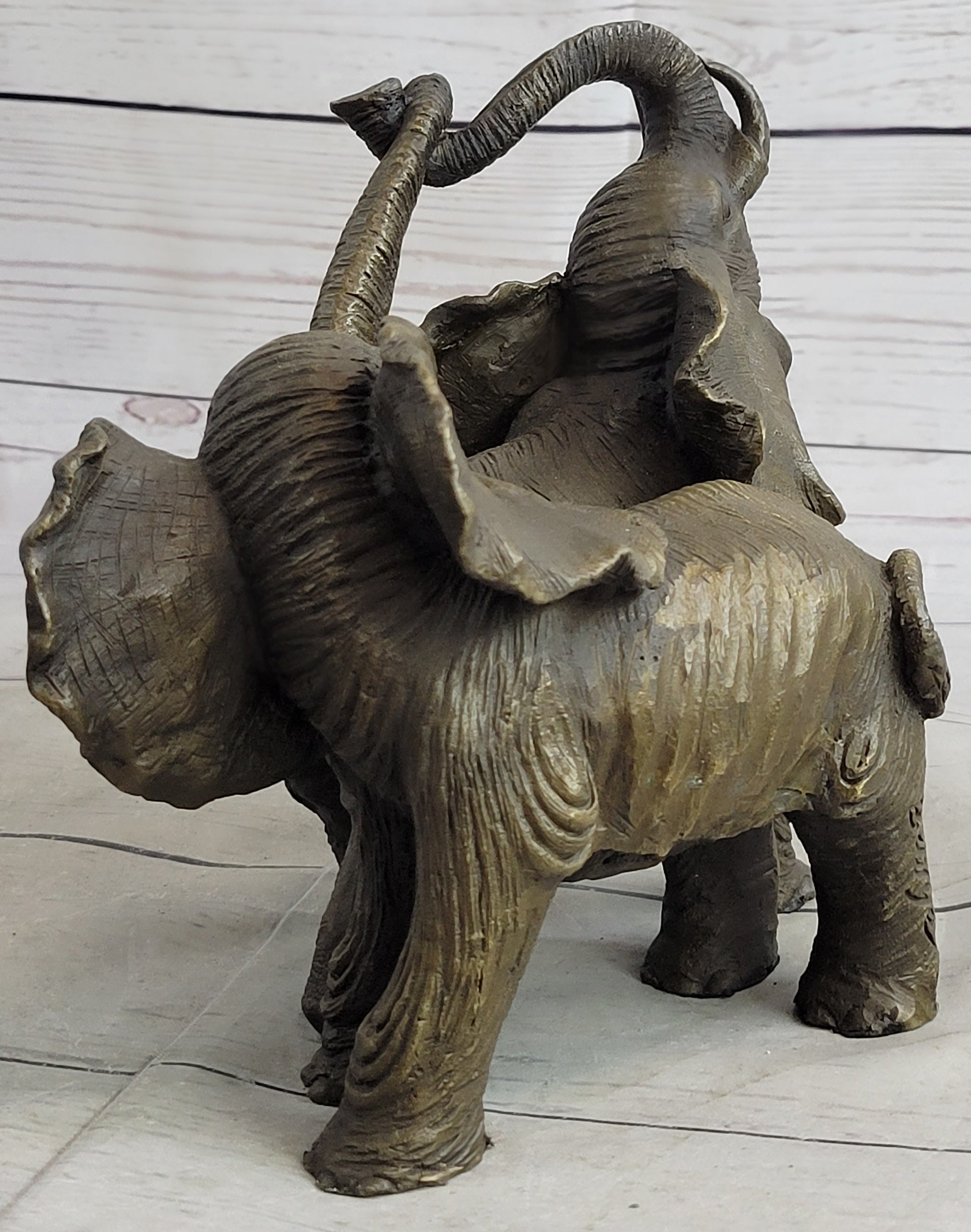 Baby Elephants Playing Hot Cast Bronze Metal Sculpture