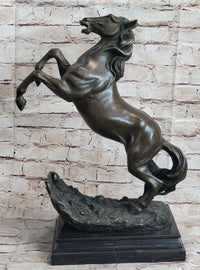 Bronze Rearing Horse Sculpture Equestrian PJ Mene
