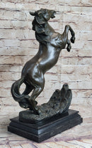 Bronze Rearing Horse Sculpture Equestrian PJ Mene