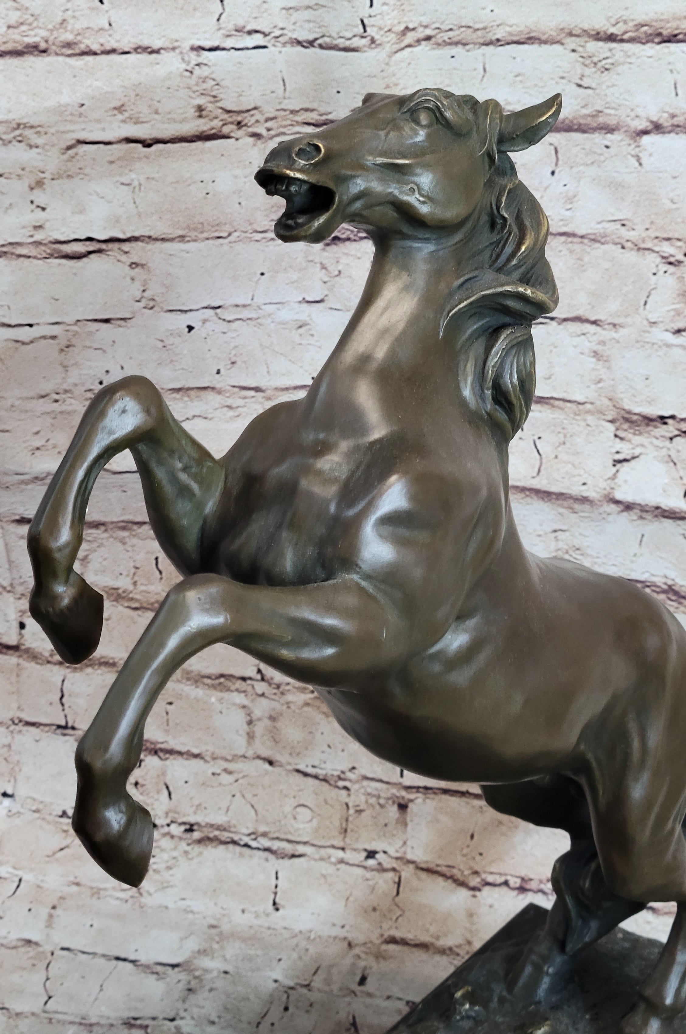 Bronze Rearing Horse Sculpture Equestrian PJ Mene