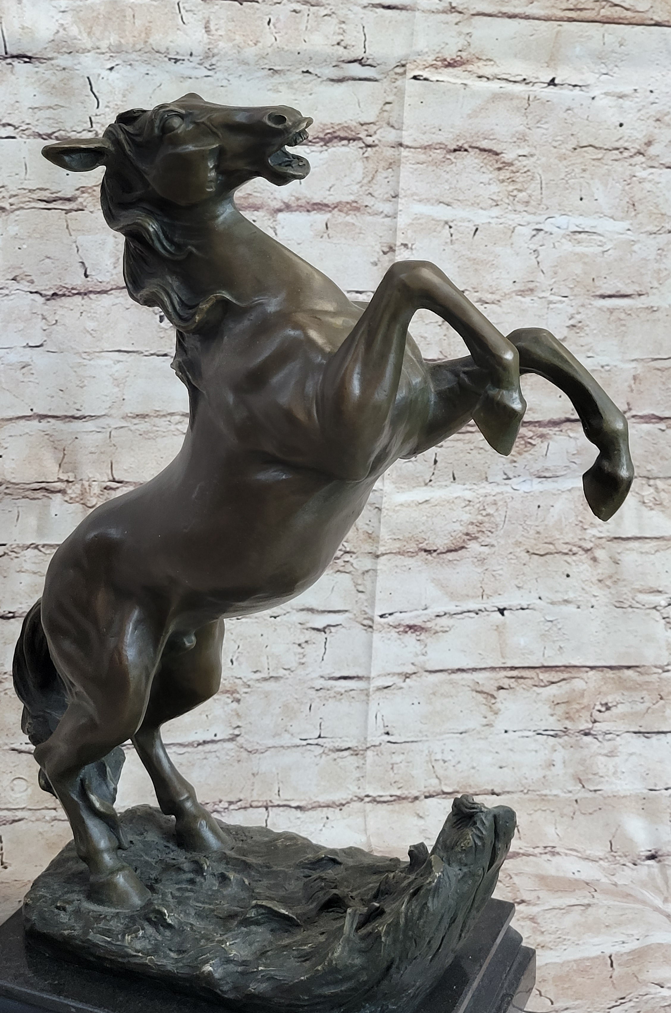 Bronze Rearing Horse Sculpture Equestrian PJ Mene